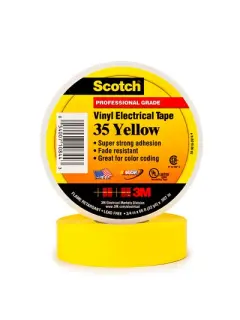 Scotch® 35 Изолента ПВХ Высшего Класса, желтая