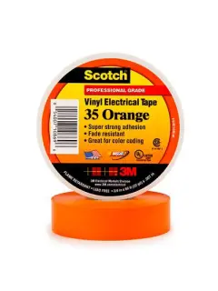 Scotch® 35 Изолента ПВХ Высшего Класса, оранжевая