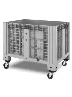 Пластиковый контейнер iBox 1200х800 перфорированный, на колесах