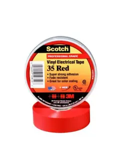 Scotch® 35 Изолента ПВХ Высшего Класса, красная